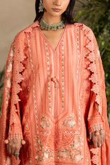 UAE-3 Piece Embroidered Lawn Suit with Embroidered Chiffon Dupatta PM-62030
