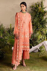 UAE-3 Piece Embroidered Lawn Suit with Embroidered Chiffon Dupatta PM-62030
