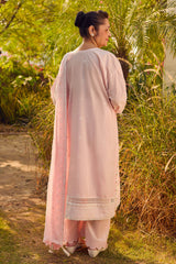 UAE-3 Piece Embroidered Lawn Suit with Embroidered Chiffon Dupatta PM-62046