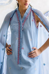 UAE-3 Piece Embroidered Lawn Suit with Chiffon Dupatta PM-62052