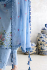 UAE-3 Piece Embroidered Lawn Suit with Chiffon Dupatta PM-62052