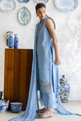 UAE-3 Piece Embroidered Lawn Suit with Chiffon Dupatta PM-62052