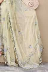 UAE-3 Piece Embroidered Lawn Suit with Chiffon Dupatta