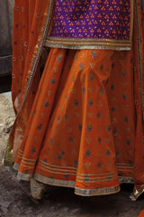 UAE-3 Piece Gold and Lacquer Printed Lawn Suit with Embroidered Chiffon Dupatta and Gold and Lacquer Printed Trouser BM-62028