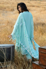 UAE-3 Piece Embroidered Cotton Net Suit with Embroidered Chiffon Dupatta LE-62001
