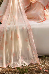 UAE-3 Piece Embroidered Paper Cotton Suit with Embroidered Chiffon Dupatta LE-62002