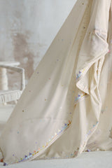 UAE-3 Piece Embroidered Cotton Nylon Suit with Jacquard Dupatta and Dyed Inner