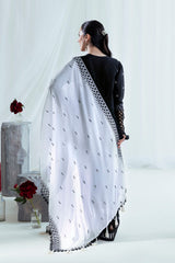 UAE-3 Piece Embroidered Lawn Suit with Borders and Denting Dupatta FE-52067