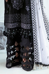 UAE-3 Piece Embroidered Lawn Suit with Borders and Denting Dupatta FE-52067