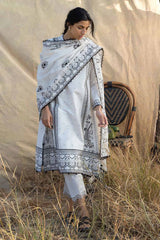UAE-3 Piece Embroidered Lawn Suit with Embroidered Paper Cotton Dupatta PM-62051