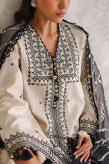 UAE-3 Piece Embroidered Lawn Suit with Organza Dupatta and Borders PM-62055