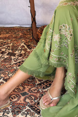 UAE-3 Piece Embroidered Karandi Suit with Embroidered Karandi Dupatta