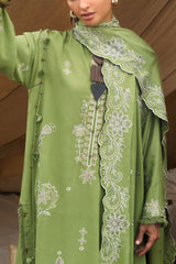 UAE-3 Piece Embroidered Karandi Suit with Embroidered Karandi Dupatta