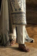 UAE-3 Piece Embroidered Karandi Suit with Embroidered Karandi Dupatta