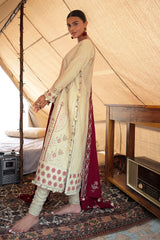 UAE-3 Piece Embroidered Khaddar Suit with Embroidered Khaddar Dupatta