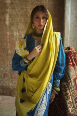 UAE-3 Piece Embroidered Khaddar Suit with Embroidered Khaddar Dupatta