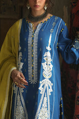 UAE-3 Piece Embroidered Khaddar Suit with Embroidered Khaddar Dupatta
