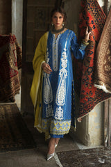UAE-3 Piece Embroidered Khaddar Suit with Embroidered Khaddar Dupatta