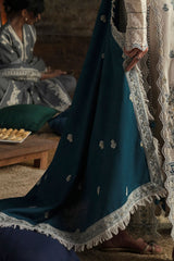UAE-3 Piece Embroidered Khaddar Suit with Embroidered Khaddar Dupatta