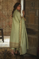 UAE-3 Piece Embroidered Khaddar Suit with Embroidered Khaddar Dupatta