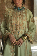 UAE-3 Piece Embroidered Khaddar Suit with Embroidered Khaddar Dupatta