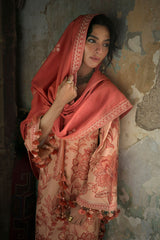 UAE-3 Piece Embroidered Khaddar Suit with Embroidered Khaddar Dupatta