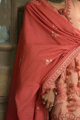 UAE-3 Piece Embroidered Khaddar Suit with Embroidered Khaddar Dupatta