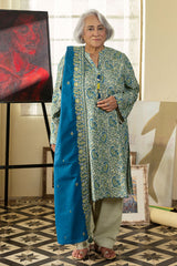 UAE-3 Piece Printed Khaddar Suit