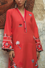UAE-2 Piece Embroidered Khaddar Suit