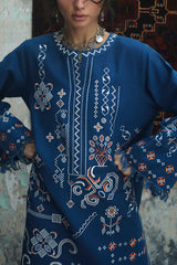 UAE-2 Piece Embroidered Khaddar Suit