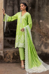 UAE-3 Piece Embroidered Jacquard Suit with Embroidered Denting Dupatta DN-52045
