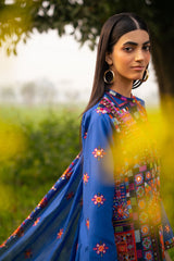 UAE-3 Piece Embroidered Lawn Suit with Embroidered Borders CL-52448