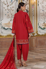 UAE-3 Piece Embroidered Lawn Suit with Embroidered Borders CL-52449