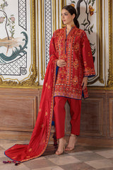UAE-3 Piece Embroidered Lawn Suit with Embroidered Borders CL-52449