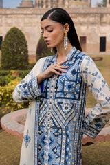 UAE-3 Piece Embroidered Lawn Suit with Embroidered Borders CL-52450