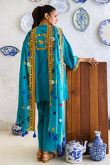 UAE-3 Piece Embroidered Lawn Suit with Lawn Dupatta and Borders CL-52569