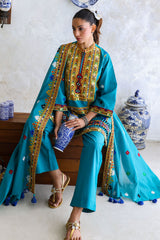 UAE-3 Piece Embroidered Lawn Suit with Lawn Dupatta and Borders CL-52569