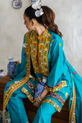 UAE-3 Piece Embroidered Lawn Suit with Lawn Dupatta and Borders CL-52569