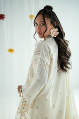 UAE-3 Piece Embroidered Lawn Suit with Embroidered Denting Dupatta DN-62036