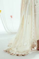 UAE-3 Piece Embroidered Lawn Suit with Embroidered Denting Dupatta DN-62036