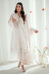 UAE-3 Piece Embroidered Lawn Suit with Embroidered Denting Dupatta DN-62001