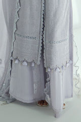 UAE-3 Piece Embroidered Lawn Suit with Embroidered Denting Dupatta DN-62003