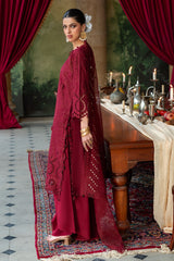 UAE-3 Piece Schiffli Embroidered Lawn Suit with Sequins Neckline and Net Dupatta FE-52015