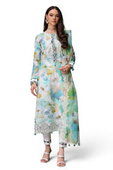 UAE-3 Piece Embroidered Printed Lawn Suit