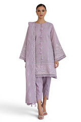 UAE-3 Piece Embroidered Raw Silk Suit