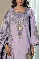 UAE-3 Piece Embroidered Khaddar Suit