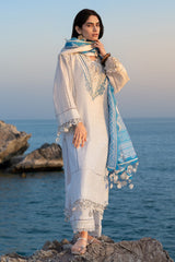 UAE-3 Piece Embroidered Lawn Suit with Jacquard Dupatta MJ-52021
