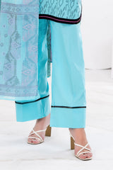 UAE-3 Piece Printed Lawn Suit with Jacquard Dupatta