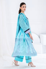 UAE-3 Piece Printed Lawn Suit with Jacquard Dupatta