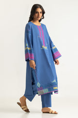 UAE-Jacquard Block Printed Shirt And Dyed Trouser
